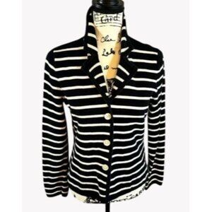 Chaps Knit Cardigan Shawl Collar -Navy & White - Womens Size XL